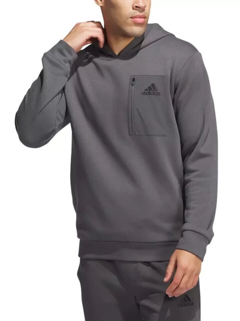 Adidas Men's Fleece Hoodie, Color Blue, Size L